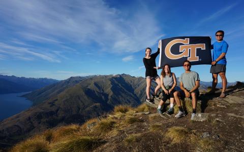 Georgia Tech students in New Zealand in 2018