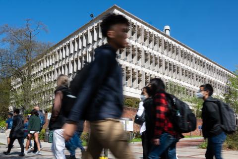 Students walking