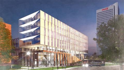 Rendering of exterior of Daniel Guggenheim School of Aerospace Engineering