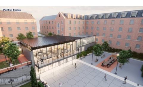 Rendering of Smith and Howell Residence Hall Pavilion